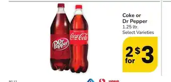 Albertsons Coke or Dr Pepper - 1.25 ltr. Select Varieties offer