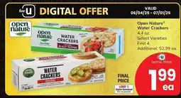 Albertsons Open Nature Water Crackers - 4.4 oz. Select Varieties offer