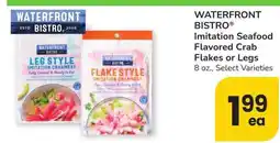 Albertsons waterfront BISTRO Imitation Seafood Flavored Crab Flakes or Legs - 8 oz., Select Varieties offer