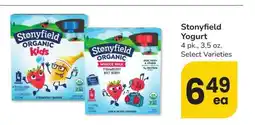 Albertsons Stonyfield yogurt - 4 pk., 3.5 oz. Select Varieties offer