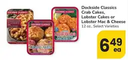 Albertsons Dockside Classics Crab Cakes, Lobster Cakes or Lobster Mac & Cheese - 12 oz., Select Varieties offer