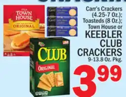 C Town KEEBLER CLUB CRACKERS 9-13.8 Oz. Pkg offer