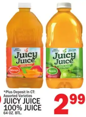 C Town JUICY JUICE 100% JUICE offer