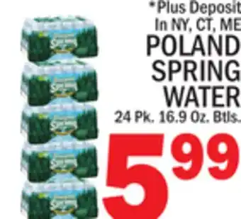 C Town POLAND SPRING WATER offer