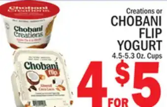 C Town CHOBANI FLIP YOGURT offer