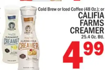 C Town CALIFIA FARMS CREAMER 25.4 Oz. Btl offer