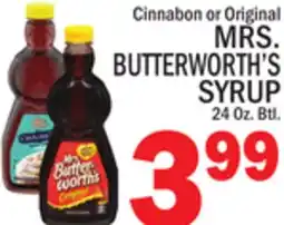 C Town MRS. BUTTERWORTH'S SYRUP offer