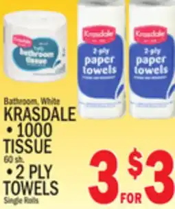 C Town KRASDALE 1000 TISSUE offer
