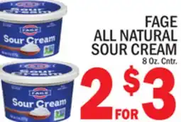 C Town FAGE ALL NATURAL SOUR CREAM offer