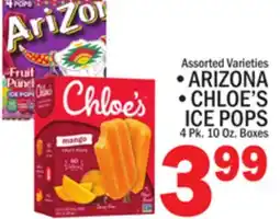 C Town ARIZONA, CHLOE'S ICE POPS offer