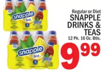 C Town SNAPPLE DRINKS & TEAS offer
