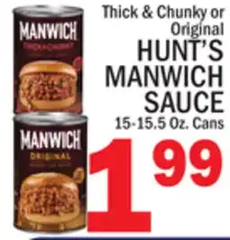 C Town HUNT'S MANWICH SAUCE offer