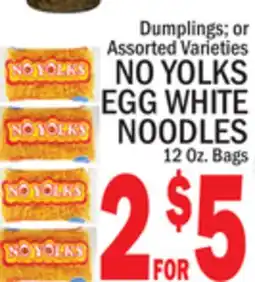 C Town NO YOLKS EGG WHITE NOODLES offer