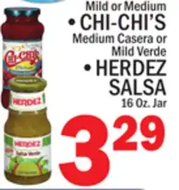 C Town CHI-CHI'S MEDIUM CASERA OR MILD VERDE HERDEZ SALSA 16 OZ. JAR offer