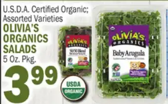 C Town OLIVIA'S ORGANICS SALADS offer