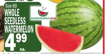 C Town WHOLE SEEDLESS WATERMELON offer