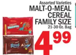 C Town MALT-O-MEAL CEREAL FAMILY SIZE offer