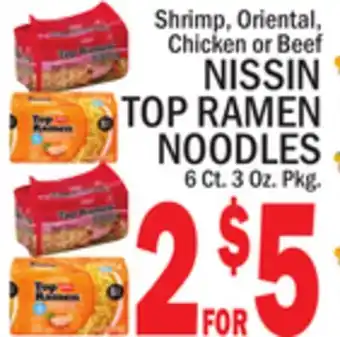 C Town NISSIN TOP RAMEN NOODLES offer