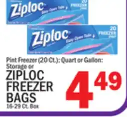 C Town ZIPLOC FREEZER BAGS 16-29 Ct. Box offer