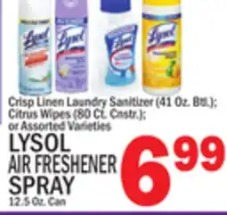 C Town LYSOL AIR FRESHENER SPRAY 12.5 Oz. Can offer