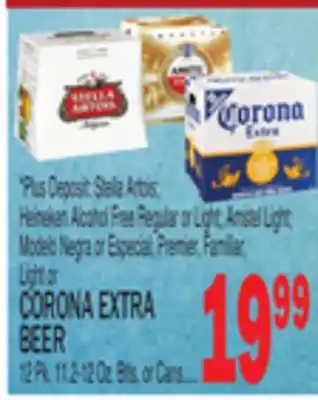 C Town CORONA EXTRA BEER 12 Pk. 11.2-12 Oz. Btls. or Cans offer
