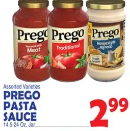 Bravo Supermarkets PREGO PASTA SAUCE offer