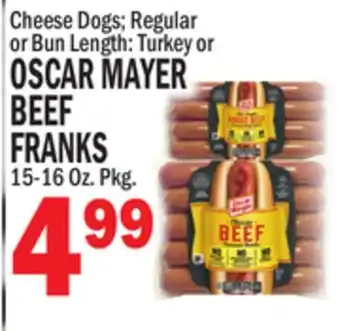 Bravo Supermarkets OSCAR MAYER BEEF FRANKS offer