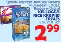 Bravo Supermarkets KELLOGG'S RICE KRISPIES TREATS 5.6-6.2 Oz. Box offer
