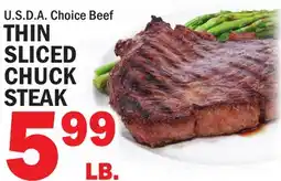 Bravo Supermarkets THIN SLICED SLICED CHUCK STEAK offer