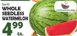 Bravo Supermarkets WHOLE SEEDLESS WATERMELON offer