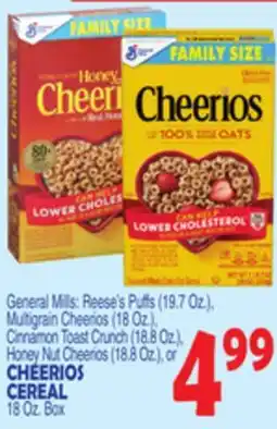 Bravo Supermarkets CHEERIOS CEREAL offer