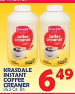Bravo Supermarkets KRASDALE INSTANT COFFEE CREAMER offer