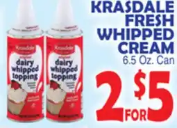 Bravo Supermarkets KRASDALE FRESH WHIPPED CREAM offer