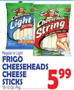 Bravo Supermarkets FRIGO CHEESEHEADS CHEESE STICKS offer