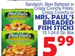 Bravo Supermarkets MRS. PAUL'S BREADED FISH STICKS offer