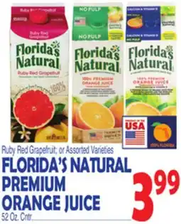 Bravo Supermarkets FLORIDA'S NATURAL PREMIUM ORANGE JUICE offer