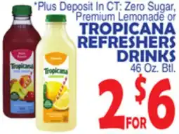 Bravo Supermarkets TROPICANA REFRESHERS DRINKS offer