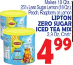 Bravo Supermarkets LIPTON ZERO SUGAR ICED TEA MIX offer