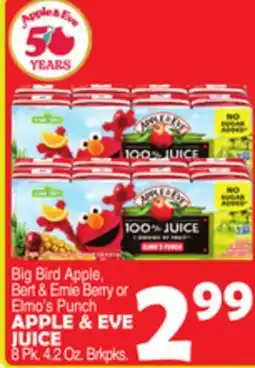 Bravo Supermarkets APPLE & EVE JUICE offer