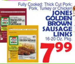 Bravo Supermarkets JONES GOLDEN BROWN SAUSAGE LINKS offer
