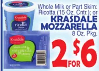 Bravo Supermarkets KRASDALE MOZZARELLA offer