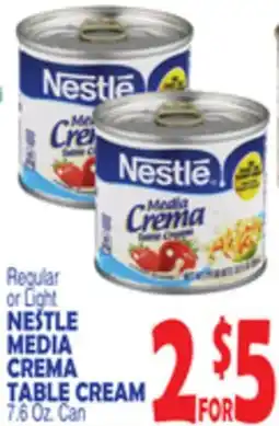 Bravo Supermarkets NESTLE MEDIA CREMA TABLE CREAM offer