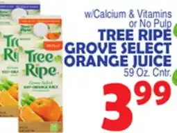 Bravo Supermarkets TREE RIPE GROVE SELECT ORANGE JUICE offer