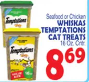 Bravo Supermarkets WHISKAS TEMPTATIONS CAT TREATS offer