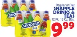 Bravo Supermarkets SNAPPLE DRINKS & TEAS offer