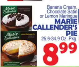 Bravo Supermarkets MARIE CALLENDER'S PIE offer