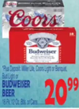 Bravo Supermarkets BUDWEISER BEER offer