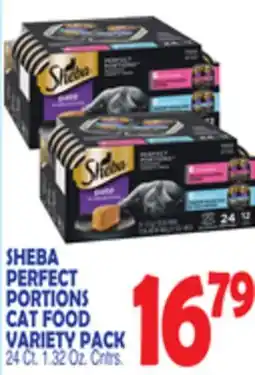 Bravo Supermarkets SHEBA PERFECT PORTIONS CAT FOOD VARIETY PACK offer