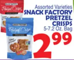 Bravo Supermarkets SNACK FACTORY PRETZEL CRISPS offer