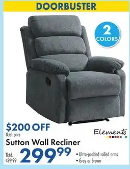Boscov's Sutton Wall Recliner offer
